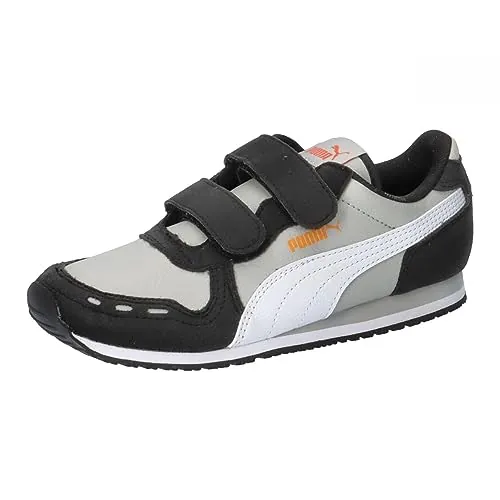Puma Unisex Kids Cabana Racer Sl 20 V Ps Sneakers, Ash Gray-Puma White-Puma Black, 32 EU
