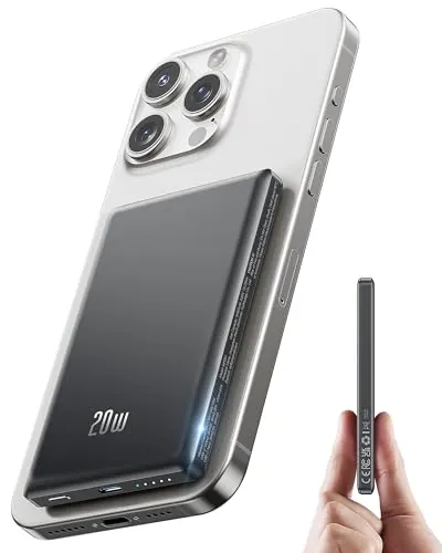 Batería Externa para MagSafe 5000mAh, Power Bank 20W Ultra Fina