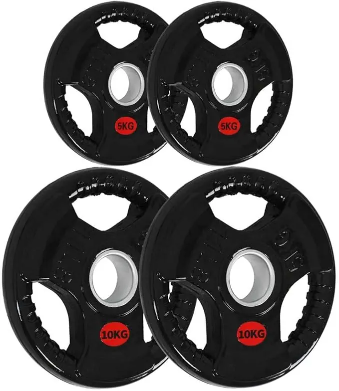 ALLinLIFE Discos Pesas, 2.5/5/7.5/10/15/20kg, Discos Mancuernas de Hierro Fundido Ø30/50mm, Antideslizante/Impermeable, Discos de Pesas Metálicas para Barras Olimpicos