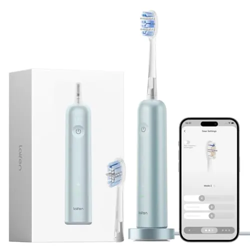 Laifen Wave Pro Cepillo de Dientes Eléctrico Sónico, Auton.70 Días,Alu Azul