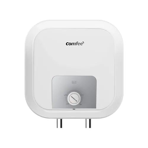 COMFEE' Termo Eléctrico 10L Calentador de Agua Eléctrico D10-15VD1OW Bajo el Fregadero, con Depósito de Agua - Ligero, Compacto, Fácil de Instalar - Ideal para una Familia Pequeña
