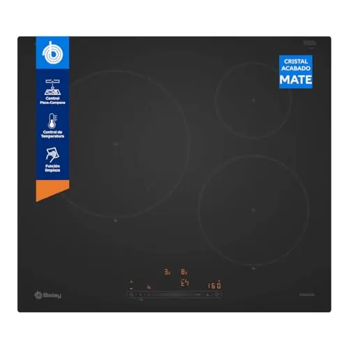 Balay, Placa de inducción, 3 fuegos, Home Connect, negro mate, 3EB965MH | Una placa inteligente que puedes controlar desde la app Home Connect.