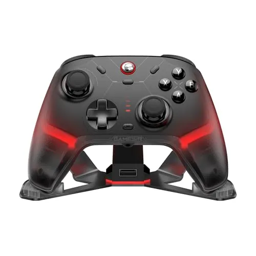 GameSir Cyclone 2 Mando PC Inalámbrico con Base de Carga,TMR, RGB (Negro)