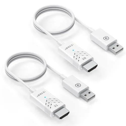NODELINK HDMI Inalámbrico 1080P, Transmisor y Receptor Plug & Play para PC, Portátil, HD TV, Smartphone, PS5 y Proyector, HDMI Wireless, Streaming de Video