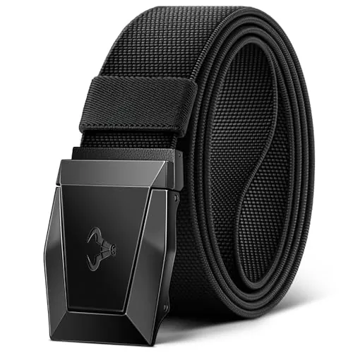 BULLIANT Cinturón Hombre, Cinturón Táctico Policia Militar Trabajo Cinturon 3,8cm,Hebilla Liberación Rápida,Negro2650,115cm/34-38" Cintura ajuste