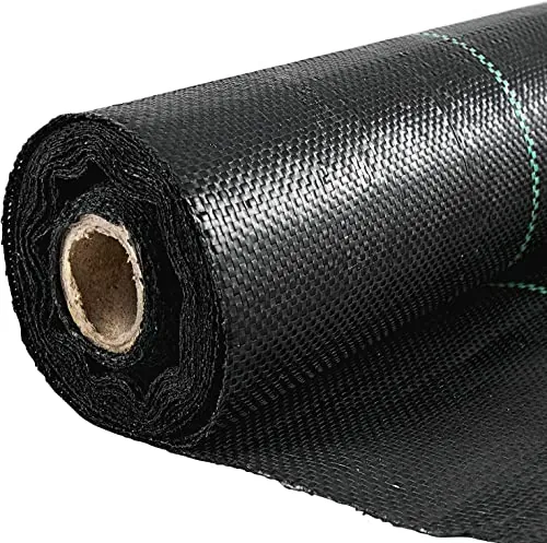 VEVOR Tela de Acolchado 91,4 x 2 m Tela de Control de Malezas Geotextil Jardín Lona PP Alta Permeabilidad Densidad Subyacente Textil para Cubierta del Suelo Jardinería Agricultura Huerto, Negro