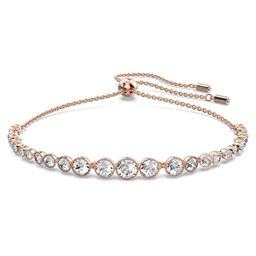 Swarovski Pulsera Imber Emily, Blanca, Baño tono oro rosa