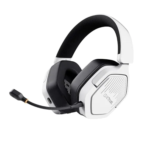 GXTrust Ravox Cascos Gaming Inalámbricos Bluetooth + 2.4GHz, Blanco