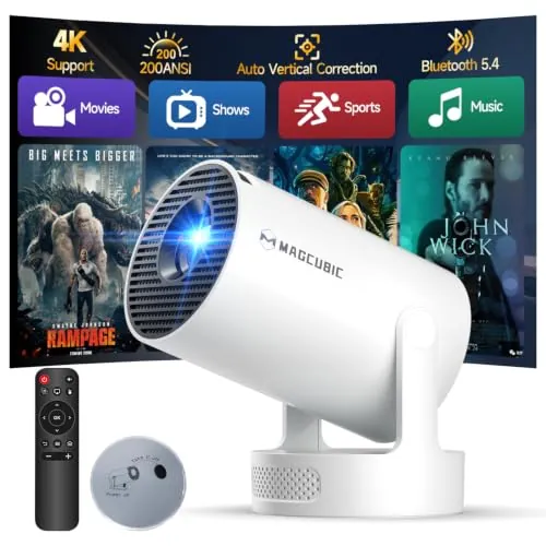 Magcubic Proyector 4K HY300pro+ con Android 14,Aplicación integrada