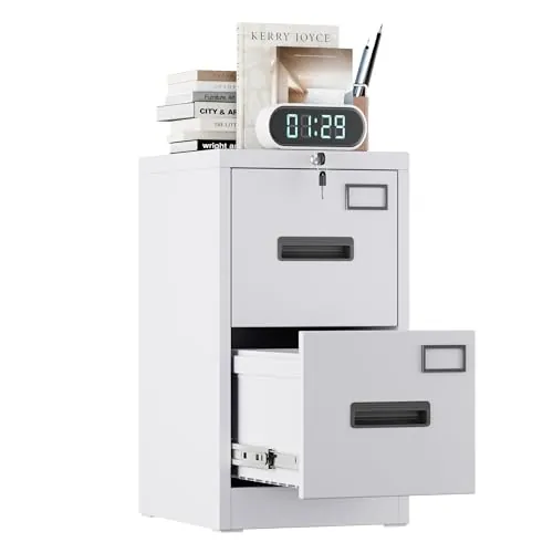 A4 Armario Archivador Metálico, 2 Cajonera Oficina Archivadores verticales
