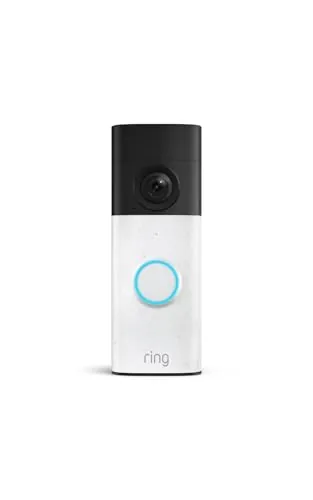 Ring Videotimbre con batería (Battery Video Doorbell) (última gen.), Videotimbre inalámbrico, Retinal 2K, Zoom 6x, Comunicación bidireccional, Prueba gratis, 30 días, plan de suscripción Ring