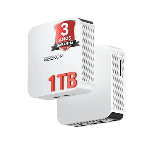 GEEKOM Mini PC A5 Pro 2026 Edition con AMD Ryzen 5 7530U, 16GB RAM y 1TB SSD (para el 95% de los Usuarios), Mini Ordenador con Windows 11 Pro | 2×USB4 | 4 Salidas 8K | Lector SD |para Oficina y Hogar