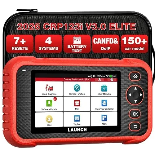 LAUNCH CRP123i V3.0 OBD2 Diagnosis Coche Multimarca Profesional (Rojo)