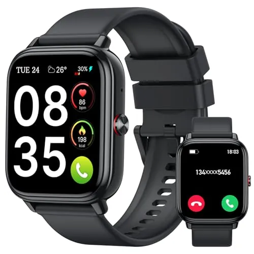 1.83"HD Reloj Inteligente Hombre Mujer, Smartwatch con Llamadas Bluetooth