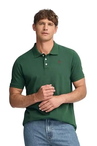 Polo Club - Polo para Hombre | Suave Piqué Algodón | Logo Bordado Rigby Go | Regular Fit | Polo de Marca, Verde Botella, XL, Algodón