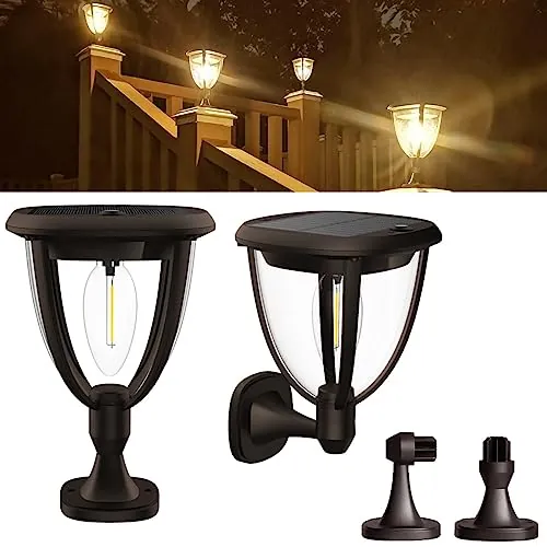 Juego de 2 Luz Solar Exterior Jardin, Luces Led Solares IP65 Impermeables