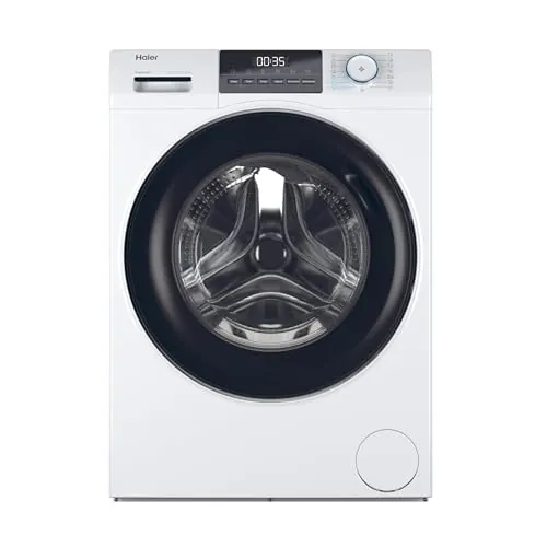 Haier I-Pro Series 1 HW110-BP14929A-S Lavadora Carga Frontal 11KG, Función Vapor, 15 Programas, Antibacterias, Motor Inverter, Display Digital, 1400 RPM, Inicio Diferido, Detector de KG, Blanco