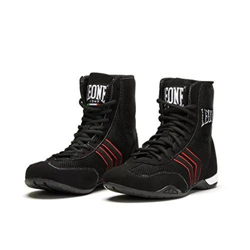 LEONE 1947, Botas De Boxeo, Unisex Adulto, Negro, 42, CL188