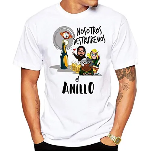 MardeTé Camiseta Despedida de Soltero. Nosotros destruiremos el Anillo. Camiseta a Juego con la de Novio Yo llevaré el Anillo Camiseta para Grupos. (M)