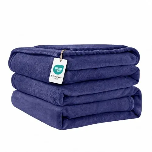 Good Nite Microfibra Mantas para Sofa, Manta Polar Sofa Extra Suave, Manta de Franela Cálida y Suave para Sofá Grande, Manta Cama, Colcha (Azul Marino, 230 * 270 cm)