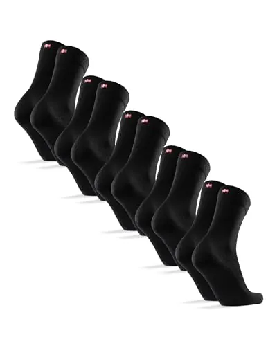 DANISH ENDURANCE Calcetines Lana Merino, 3 y 6 Pack Negro 43-47 | Calcetines de Lana Merino, Cálidos y Transpirables, para Uso Diario y en la Oficina, Unisex
