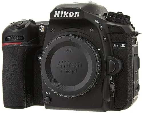 Nikkon D7500 - Cámara réflex digital de 20.9 Mp (pantalla LCD 3.2", 4K/UHD, SnapBridge, Bluetooth, Wifi), color negro - solo cuerpo