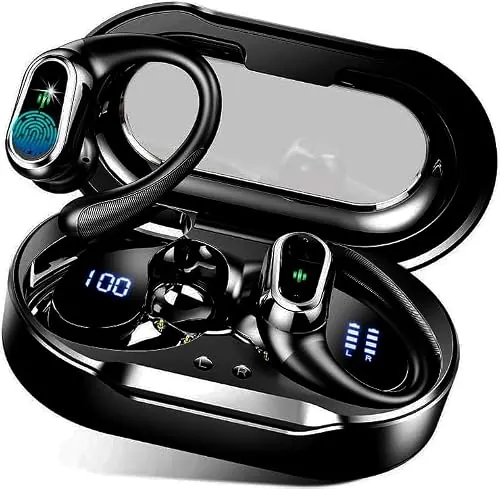 Rolosar Auriculares inalámbricos Bluetooth Deportivos, Bluetooth 5.4, HiFi Estéreo, Pantalla LED