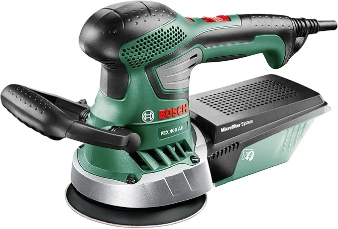Bosch Lijadora excéntrica PEX 400 AE (370 vatios, en maletín de transporte)