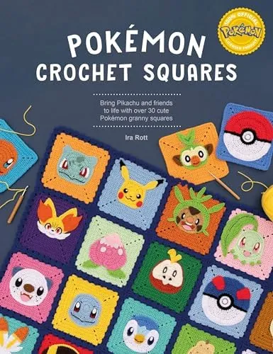 Pokémon Crochet Squares: Bring Pikachu and friends to life with over 30 cute Pokémon granny squares (Pokémon Crafts)