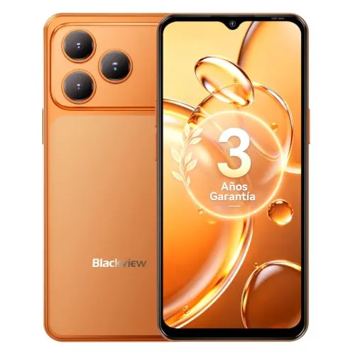 Blackview Telefono Movil Baratos Buenos Android 16, 16+64GB/2TB TF Celulares, 32MP+13MP, 6.56", Smartphone Libres Oferta 5000mAh/3.5mm/WiFi 5G/Face ID/3 Ranuras para SIM,3 Años de Garantía