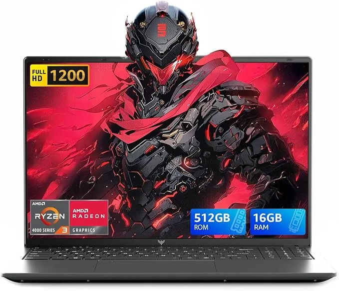 ACEMAGIC 16" Ordenador Portátil Procesador Ryzen 4300U hasta 3,7 GHz (Superar N95/N150/3500U/3200U) Portatil 16GB RAM 512GB SSD Expansión 2TB, Laptop 1920x1200 FHD, HDMI, Typo C, Gris