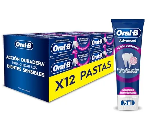 Oral-B Dentífrico Advanced Protección contra La Sensibilidad, Pack 12x75 ml