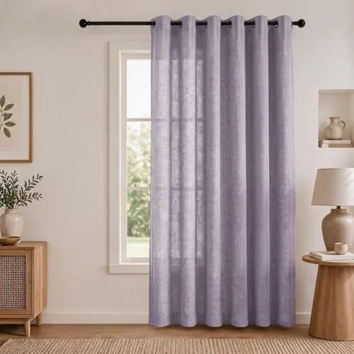 Deconovo Cortinas Efecto Lino para Salón y Dormitorio, 225x245 cm, 1 Pieza
