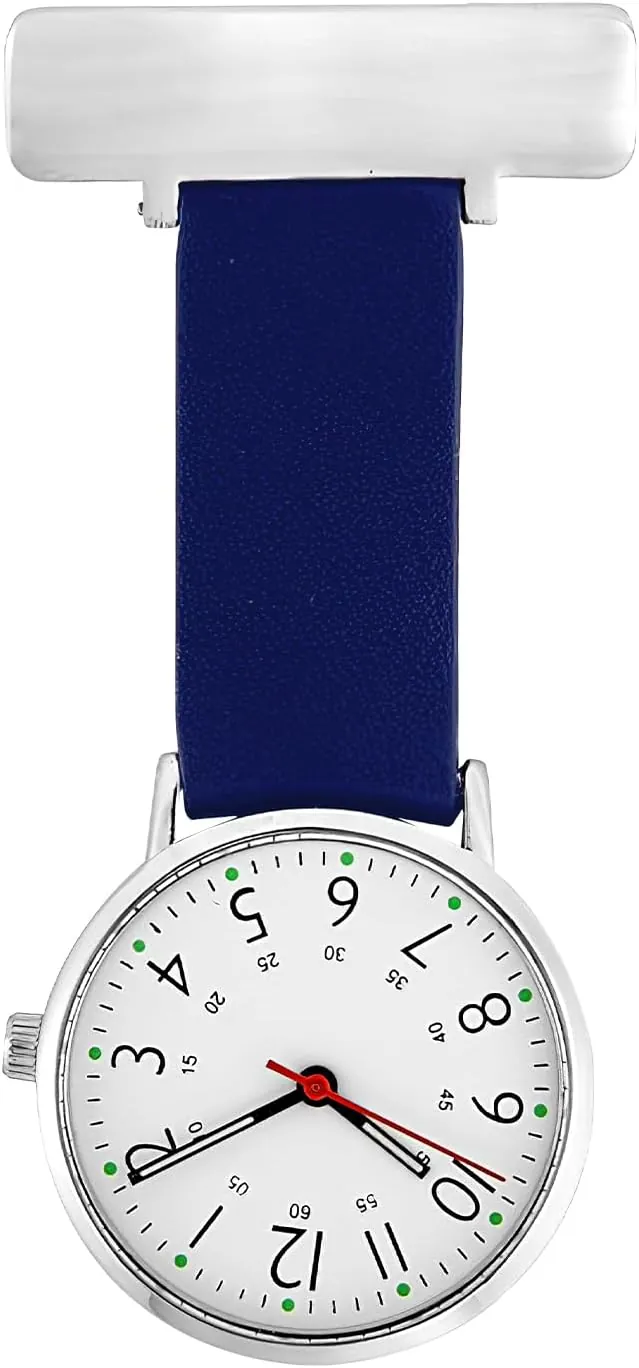 TNSLAND Reloj de enfermera con clip, reloj de bolsillo con broche de clip, reloj de bolsillo, reloj de enfermería, reloj de cuarzo para médico, médico, enfermera, médico