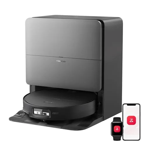 roborock Saros 20 Sonic Robot Aspirador 36.000 Pa, Motor HyperForce, Doble Sistema Antienredos, Chasis AdaptiLift Supera Umbrales de 8,8 cm, Nuevo RockDock, Planificación por Voz SmartPlan 3.0