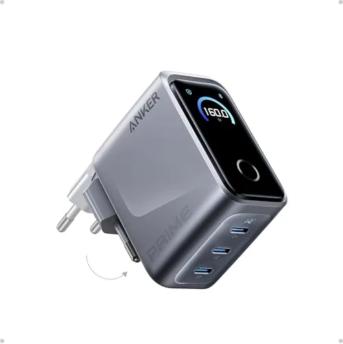Anker Prime Cargador Carga Rapida USB C 160W con 3 Puertos GAN