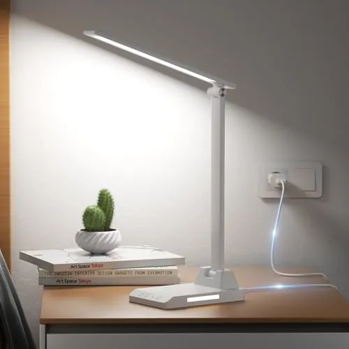 Lámpara Escritorio, Flexo Led Escritorio, 5 Modos,10 Niveles de Brillo