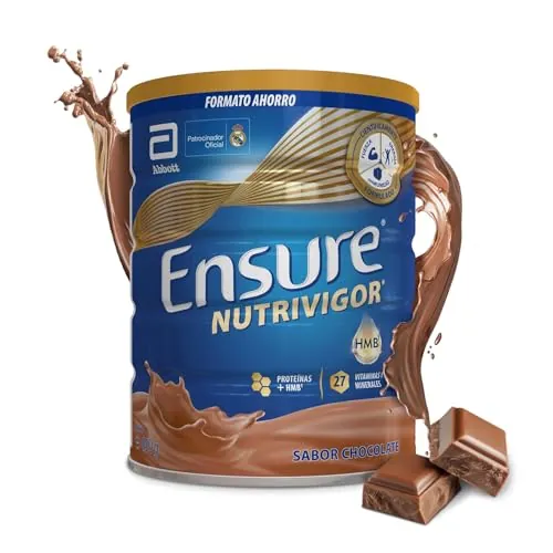 Ensure Nutrivigor - Complemento Alimenticio para Adultos, con HMB, Proteínas, Vitaminas y Minerales, como el Calcio- Sabor Chocolate- 850 g