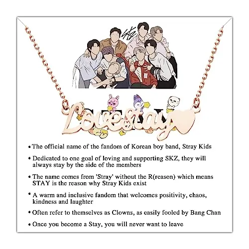 MYSOMY K-POP S-Kids Boy Group Gift Love Stay Collar SKZ Stay Fans Joyería Regalo K-POP Music Lover Merchandise, Acero inoxidable