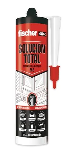 fischer - Solución Total Negro 290ml | Alta Elasticidad y Adherencia | Uso Interior y Exterior | Pintable y Resistente a UV | Para Construcción, Automoción y Techos