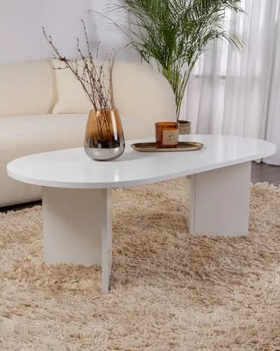 LIVAN HOME - Mesa de Centro Ovalada Arline