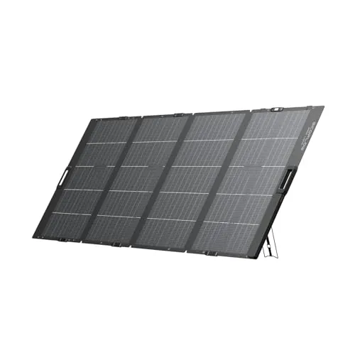 ECOFLOW Panel Solar Portátil de 400W, Diseño Bifacial, 25% de Eficiencia