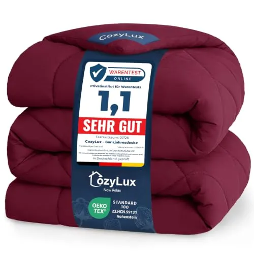 CozyLux Edredón 220x240 cm Burdeos, Edredon Cama 135/150
