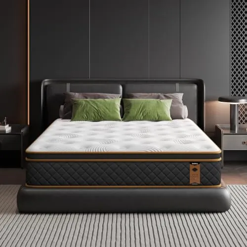 BedStory Colchón Híbrido 90x190 Cm Altura 26, Muelles y Viscoelástica