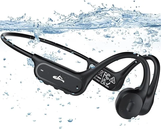 Auriculares Conducción Osea Natacion,Auriculares Deportivos Impermeables IP68 Bluetooth 6.1,Auriculare inalámbricos con Reproductor MP3 Integrado y Memoria de 32 GB,para Correr, Fitness y Ciclismo