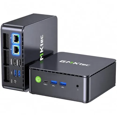 GMKtec G11 Mini PC con AMD Ryzen Embedded R2514, Soporte de 3 años, 4C/8T hasta 3,7 GHz(Beats 4300U), 16GB DDR4 256GB SSD PCIe 3.0, Dual LAN 2.5G, WiFi 6E, Triple Pantalla 4K, para Oficina/NAS/Router