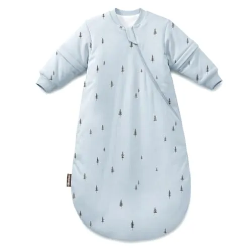 Mosebears Saco Dormir Bebe Invierno TOG 2.5 con Mangas Desmontables,Blue, 6-14 Meses