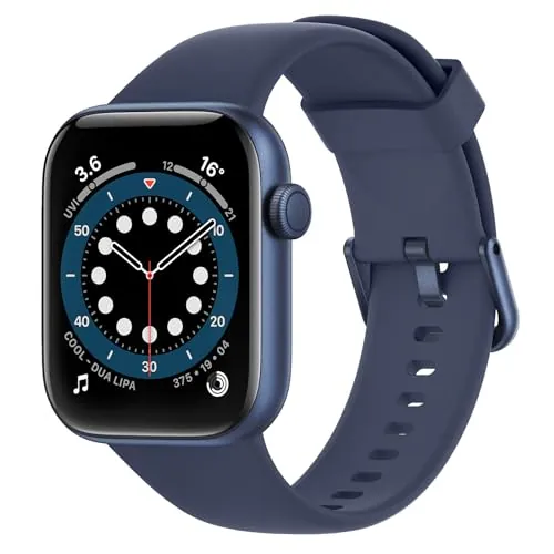 AcclaFit Reloj Inteligente Mujer Hombre, 1.85" Smartwatch con Llamadas Bluetooth, 140+ Modos Deportivos con SpO2/Pulsómetro/Monitor de Sueño/Podómetro, Impermeable IP68 para Android iOS Negro