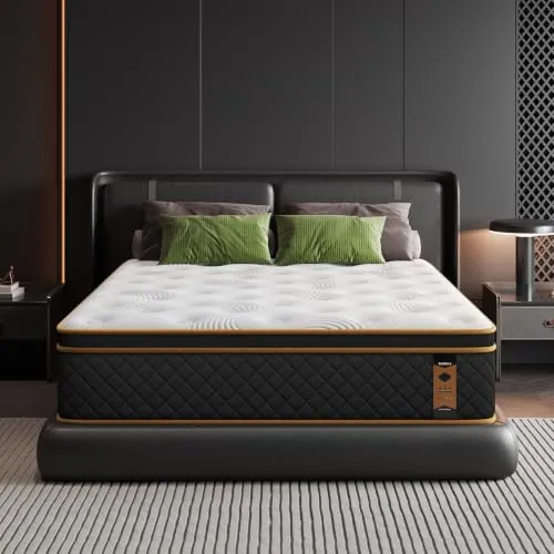 BedStory Colchón Híbrido 90x190 Cm Altura 31, Muelles y Viscoelástica