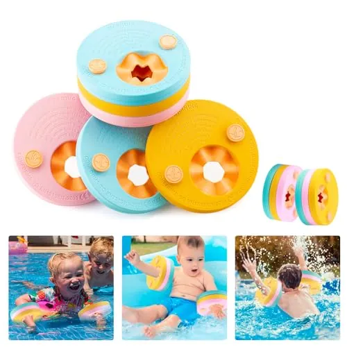 kaianda 6 Piezas Manguitos de natación para niños, Manguitos Piscina, Manguitos Dolphin, Hechos de Espuma, Piscina Discos Flotantes, Apto para Ayudar a los niños en el Aprendizaje de la natación